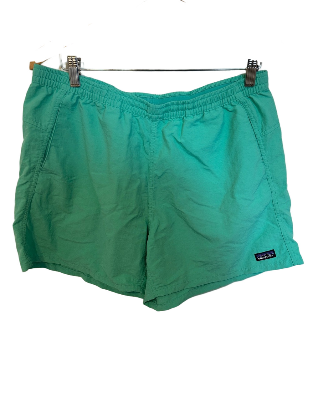 🎮Patagonia Teal Green Elastic Waist Shorts size L GUC